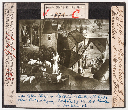 Vorschaubild Hans Memling: Die 7 Freuden der Maria, Detail, Verkündigung an die Hirten (Stoedtner-Nr. 25364) 
